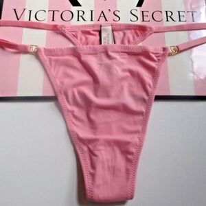 VICTORIA'S SECRET DREAM ANGELS Adjustable Thong Panty S M L XL Pink Roses VS NWT